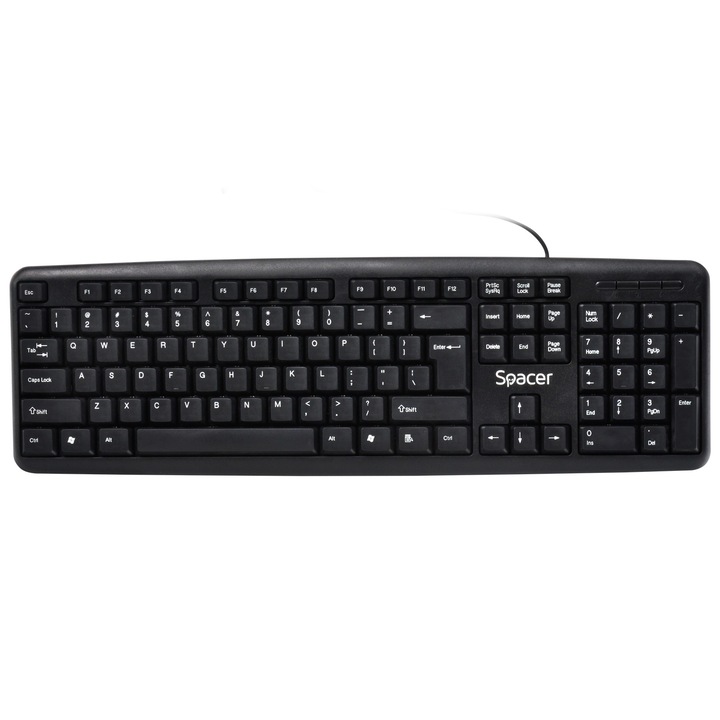 Tastatura Spacer SPKB-520, Antistropi, USB, Negru