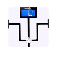 Cantar Electronic, meister Hausgerate, HRH15-BT, Capacitate Maxima 150 kg, Auto-Oprire, Display digital, Geam securizat, Culoare Alb