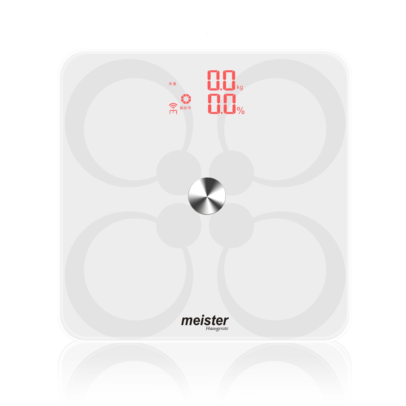 Cantar Electronic, meister Hausgerate, HRH15E-BT, Capacitate Maxima 150 kg, Auto-Oprire, Display digital, Geam securizat, Culoare Alb