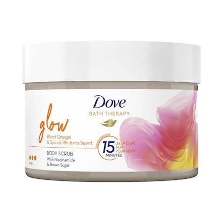 Scrub pentru corp Dove Portocala Rosie si Rubarba, 295ml