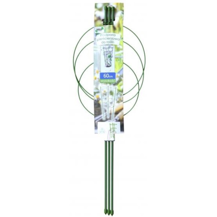 Suport pentru plante cu inele verzi 60 cm