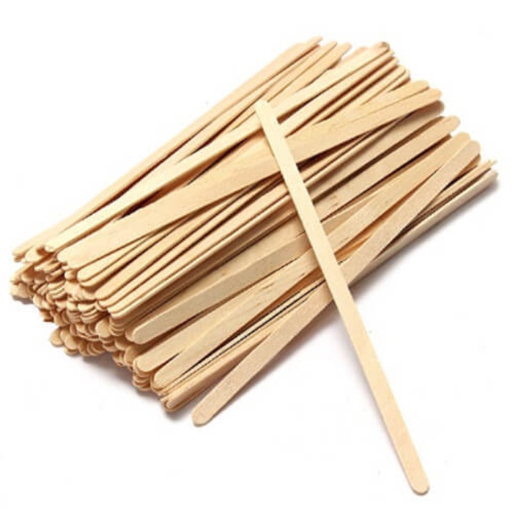 Set 100 spatule ceara, Lemn, Bej