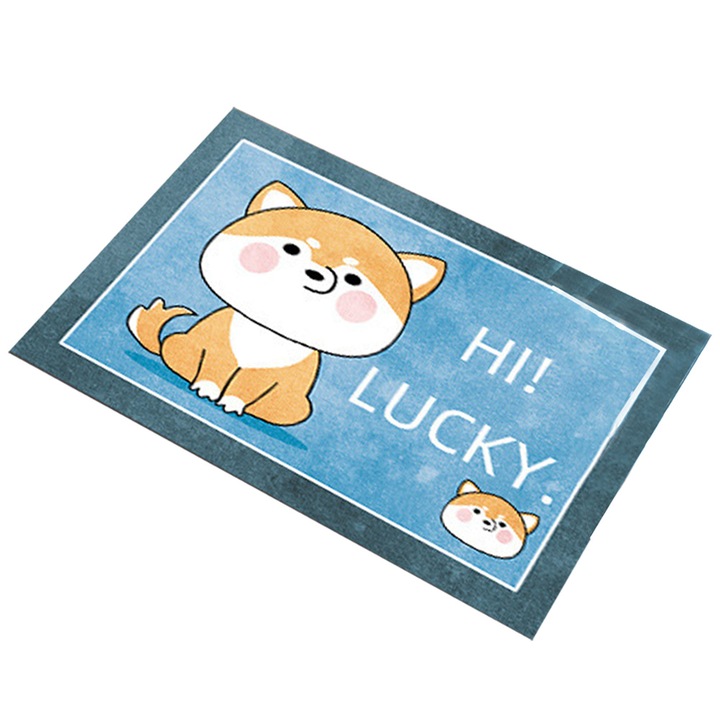 Bejárati szőnyeg, PVC, csúszásmentes, vízálló, többszínű, 40 X 60 cm