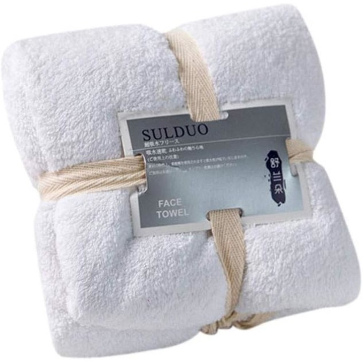 Korall bársony fürdőlepedő, extra nedvszívó, fehér, 36x80cm