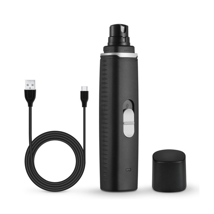 Пила за нокти за животни QttvbTna, електрическа, LED, 3 скорости, акумулаторна