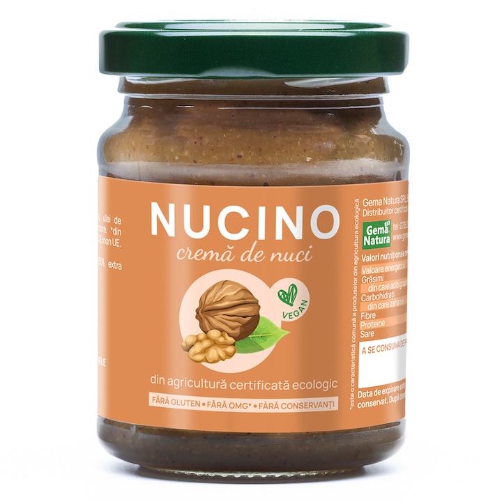 Crema de nuci Bio Nucino, Gema Natura, 120g