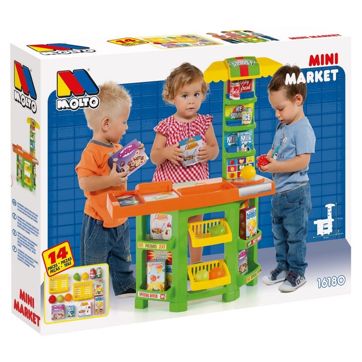 Magazin pentru copii cu tejghea si accesorii, Gonzo Toys, Plastic, Multicolor