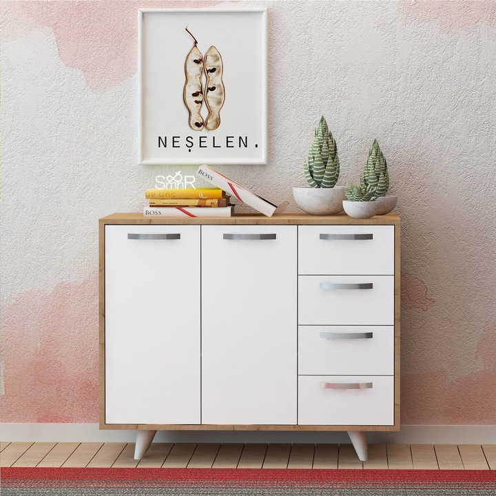 Comoda, Waga, Nuc-Alb, 100 x 35 x 82 cm