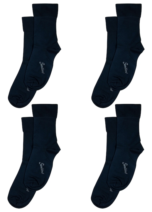 Set Overall 4 perechi sosete Medical cu Lycra potrivite pentru diabetici, barbati, Bleumarin