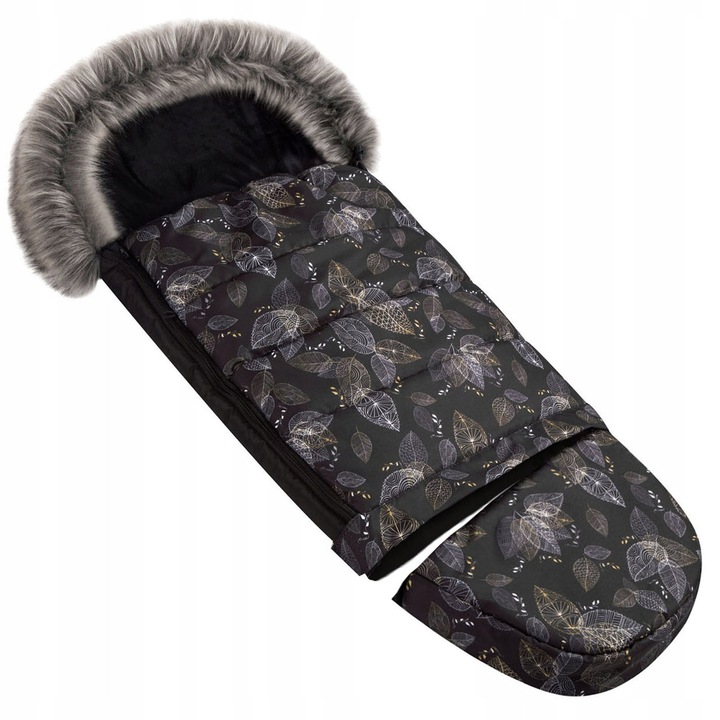 Prémium Téli Hálózsák Babakocsihoz, Vízálló, Polár És Szőrme Béléssel, Állítható 85-105 Cm, Forest Modell, Meleg És Hipoallergén Csecsemőknek