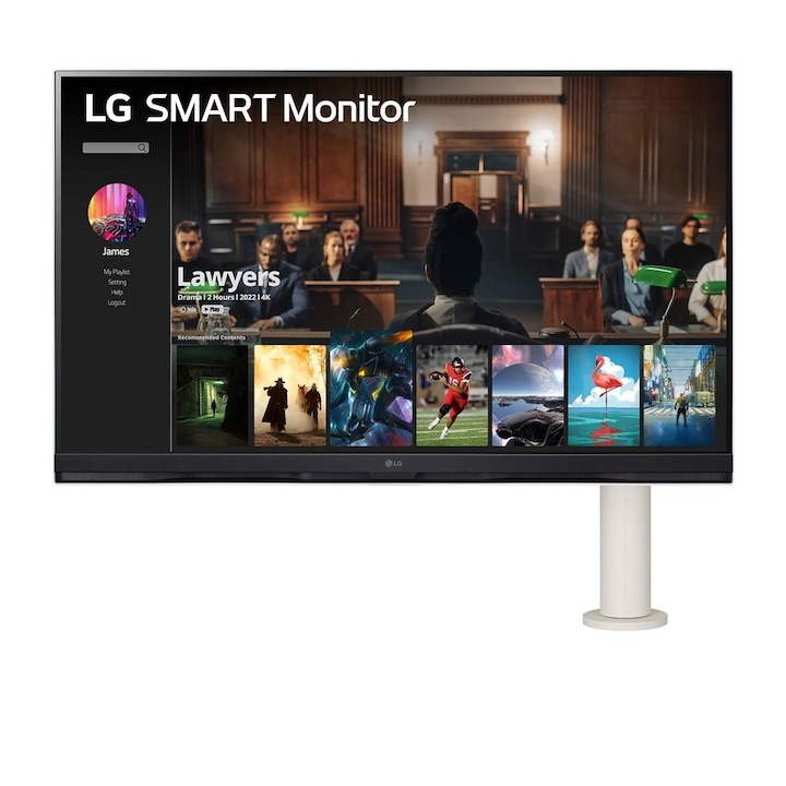 LG 32SQ780S-W LED SMART Monitor 32", VA, 16:9, 4k 3840x2160, 5ms, 144Hz, 250cd, HDMI, TB, USB, Spk