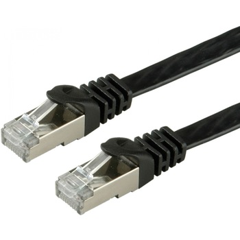Cablu retea FTP Flat cat.6 1m Negru, Value 21.99.0971 Cablu retea FTP Flat cat.6 1m Negru, Value 21.99.0971