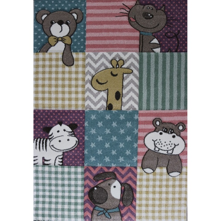Килим MERINOS, Kids Pastel 21906 750 Multi, 80 x 150 cm, плътност на килима 3 KG / m2, дебелина на килима 13 mm, брой възли на m2 290000