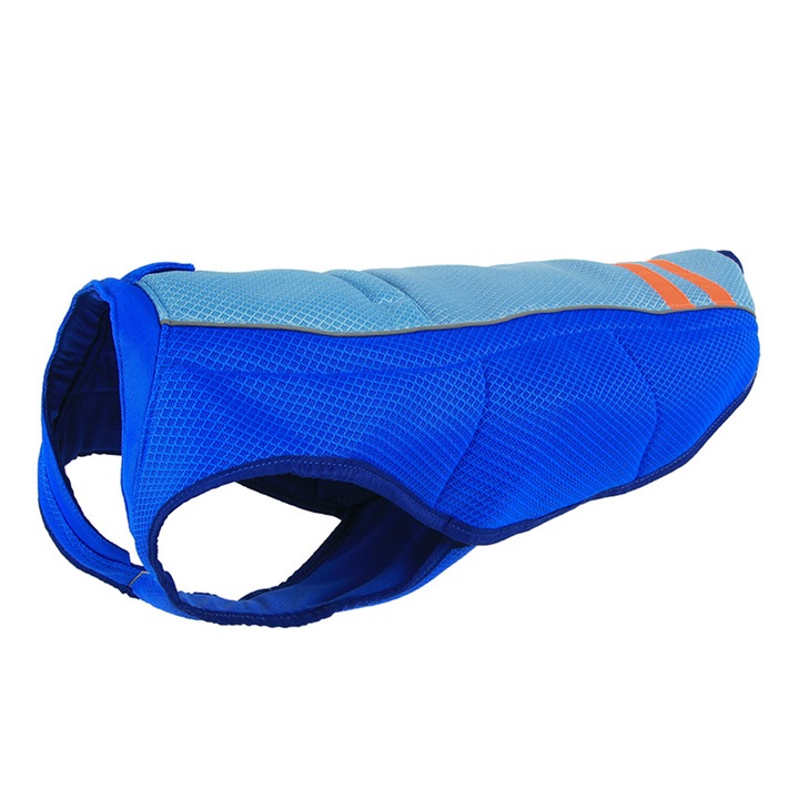 Hűtőmellény kutyáknak, BGHYHYHI, fényvisszaverő anyagból, állítható, kék, M