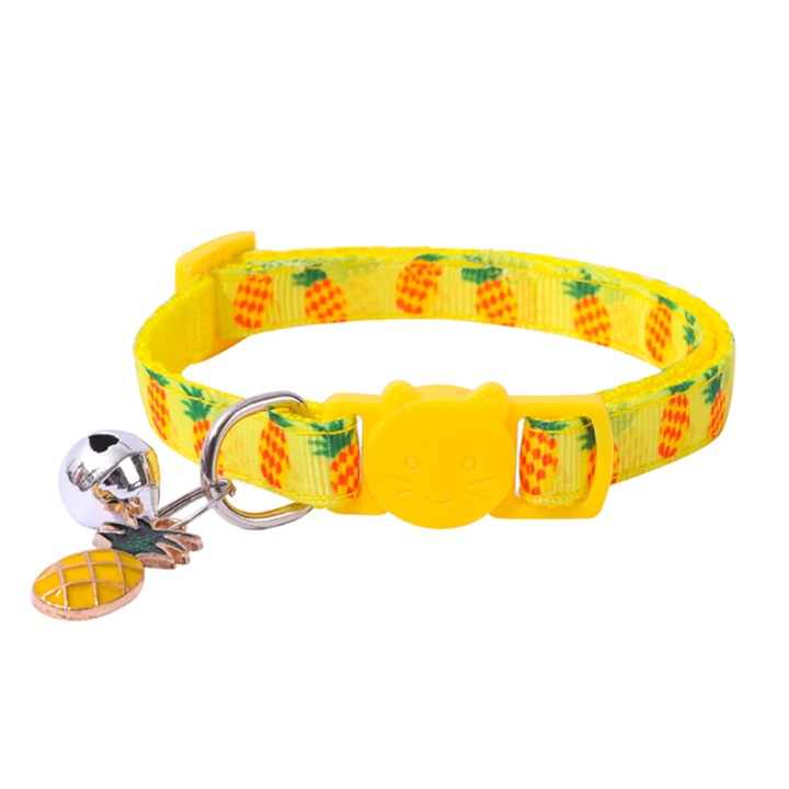 Nyakörv és póráz állatoknak QttvbTna, eper kivitel, nylon, mosható, sokszínű