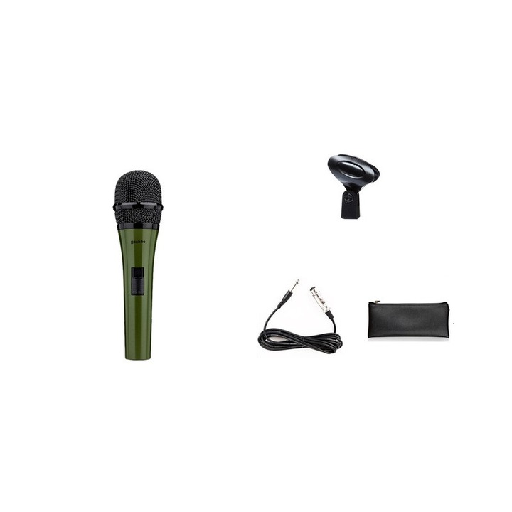 Microfon dinamic, gaabbe, Profesional, Verde