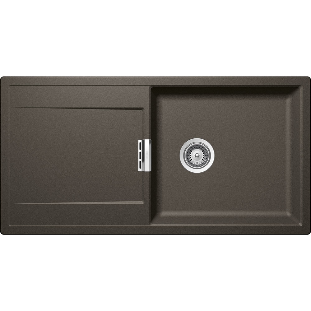 Chiuveta granit Schock Mono D-100L Carbonium 1000 x 510 mm, adancime cuva 195 mm, reversibila, montare pe blat