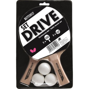 Set BUTTERFLY tenis de masa DRIVE, 2 Palete + 3 Mingi Set BUTTERFLY tenis de masa DRIVE, 2 Palete + 3 Mingi