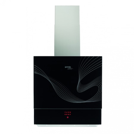 Hota incorporabila decorativa Gorenje Karim Rashid DVG6565KR, putere de absorbtie 463 mc/h, 1 motor, 1 filtru, 60 cm, Negru