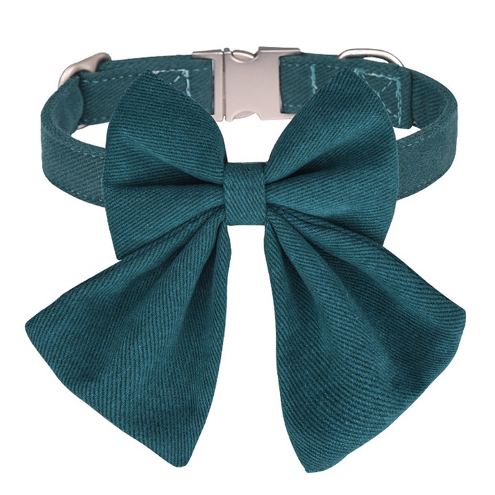 Zgarda Ajustabila cu Papion Marinaresc, Verde