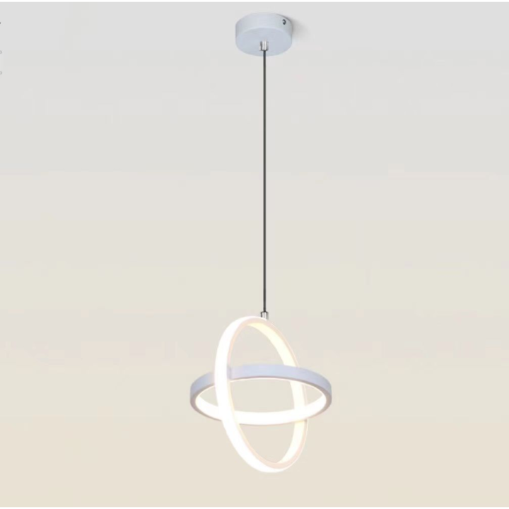 Lustra cu 2 Cercuri Sueva® Rotunda, Led, Lumina Calda Neutra Rece 23W inaltime 1250mm diametru 220 mm