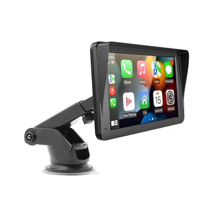 Apple Carplay navigációs rendszer, 7 hüvelykes kijelzővel, tolatókamera, internet, alkalmazások, USB, Bluetooth