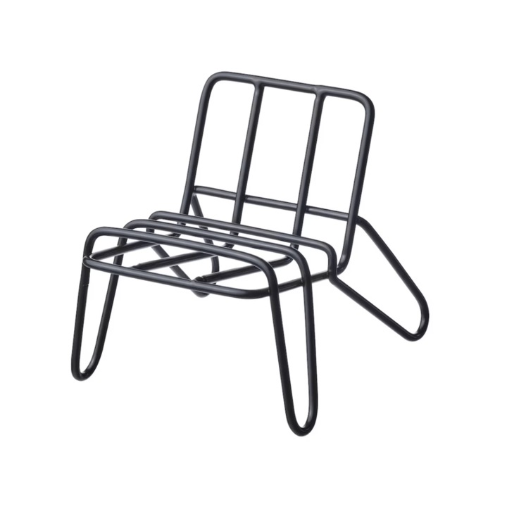 Fém telefontartó, elegáns fekete