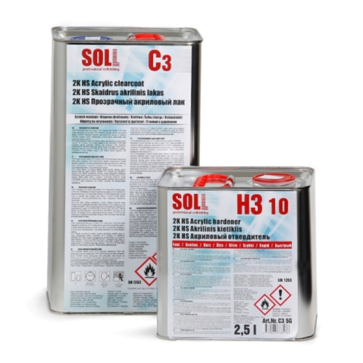Lac Acrilic 2k-hs 2:1 Soll C3 Cu Intaritor Rapid H3 10 7,5 L