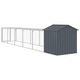 VidaXL antracit horganyzott acél tyúkketrec kifutóval 117x609x123 cm 3189070