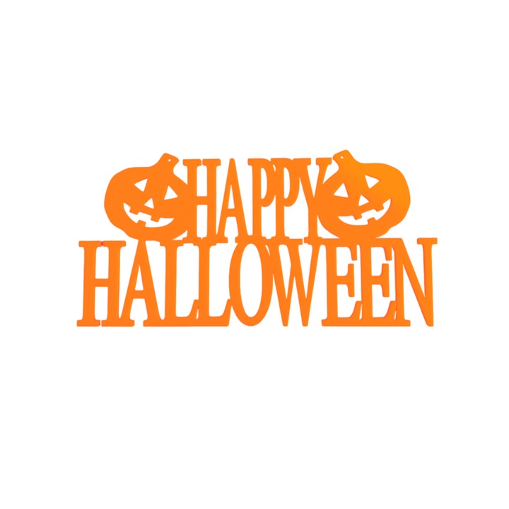 Декорация "HAPPY HALLOWEEN PUMPKINS" усмихнати тикви, тикви нощно парти 9,8 х 20 см оранжево