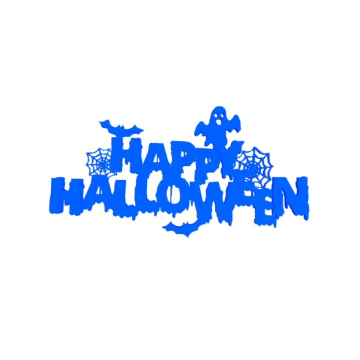 Декорация EBIN, "HAPPY HALLOWEEN GHOST" забавни призраци, обитавана от духове нощ 19 х 10 см синьо