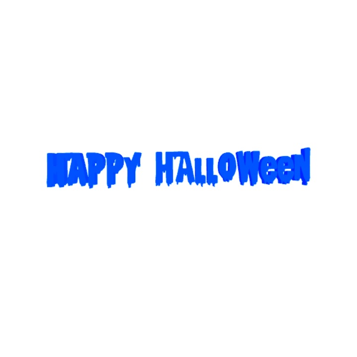 Декорация "HAPPY HALLOWEEN" бунтарски букви 19 х 3 см сини