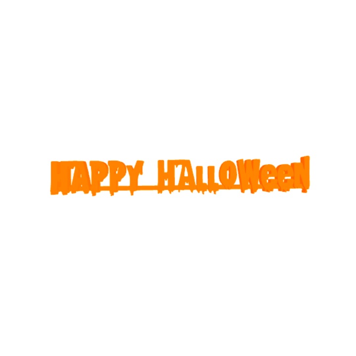 Декорация "HAPPY HALLOWEEN" танц на призрачните букви 19 х 3 см оранжево