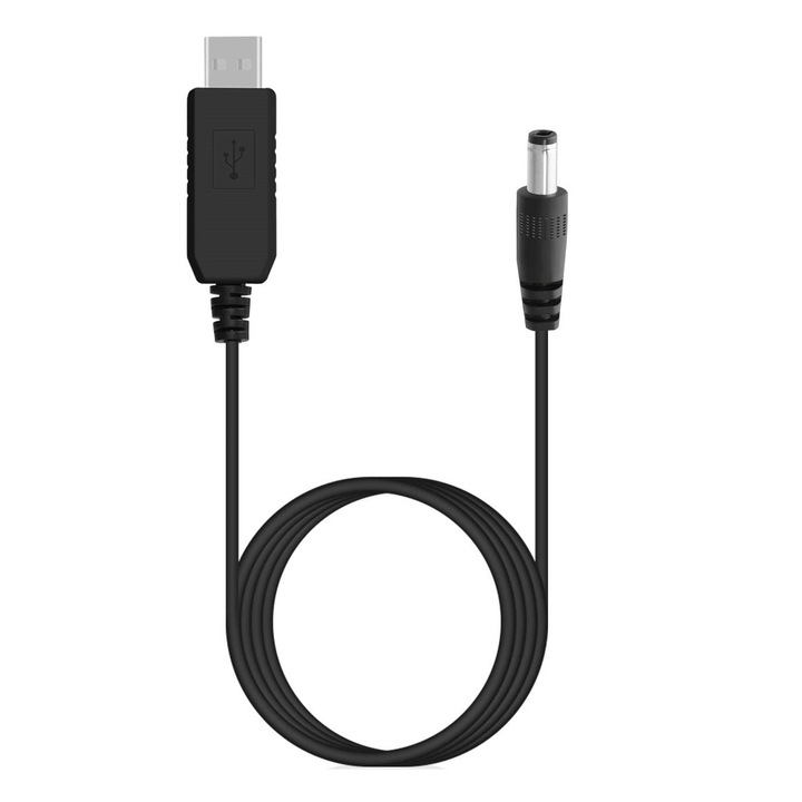 Töltőkábel, USB-DC, billentyűzethez, IP kamera, router, mini LCD monitor, 1m, 5-12 V