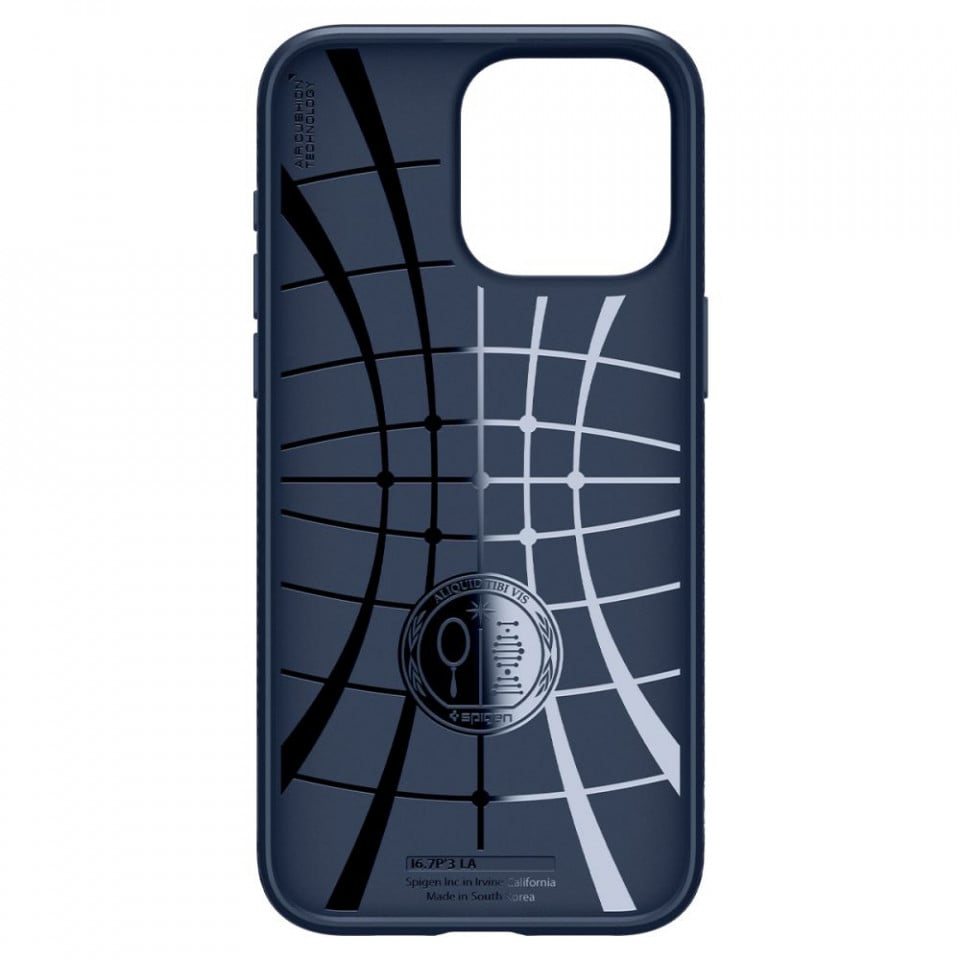 Husa Spigen Liquid Air compatibila cu iPhone 15 Pro Max Navy Blue
