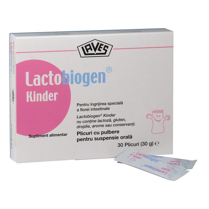 Supliment alimentar, Laves Arzneimittel, Lactobiogen Kinder, 30 plicuri