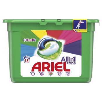 Detergent capsule Ariel All in One PODS Color, 15 spalari
