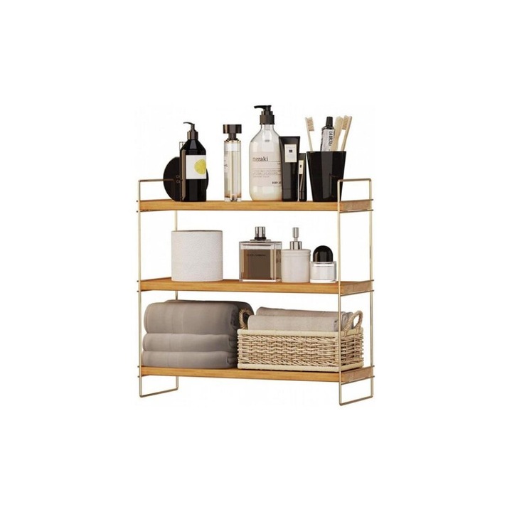 Hofmann polc, 45 x 16 x 40 cm, 498HFT1108, fa, arany-bézs