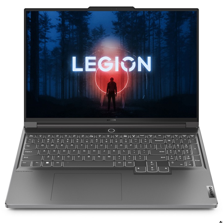 Lenovo Legion Slim 7 16APH8 16" 3.2K 165Hz laptop, AMD Ryzen™ 7 7840HS, 32GB, 1TB SSD, Nvidia® GeForce RTX™ 4060 8GB GDDR6, NoOS, Nemzetközi angol billentyűzet, Szürke