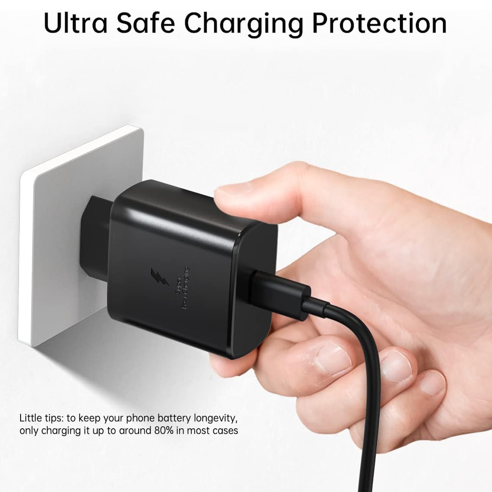 Супер бързо зарядно 45W, NUODWELL, С 1,5M Type-C - Type-C кабел ...
