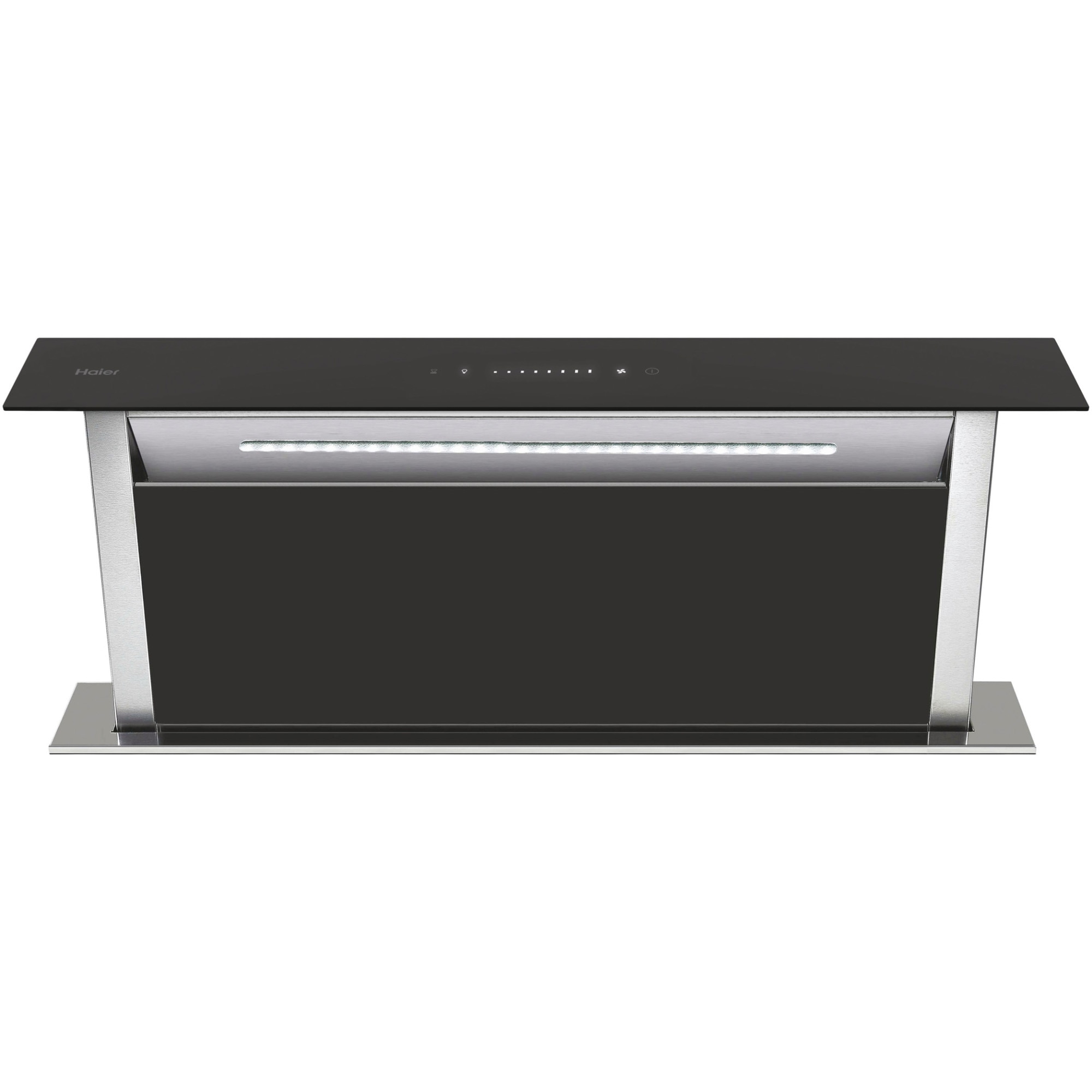 Hota incorporabila Haier HADD9SS6B, Puterea de absorbtie 605 m3/h, 4 trepte de viteza, Touch Control, Clasa B, 90 cm, Negru