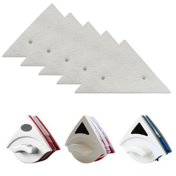 Комплект Mercaton®, 5 кърпи за двойна чистачка с магнит за почистване на прозорци с дебелина между 5 и 15 мм