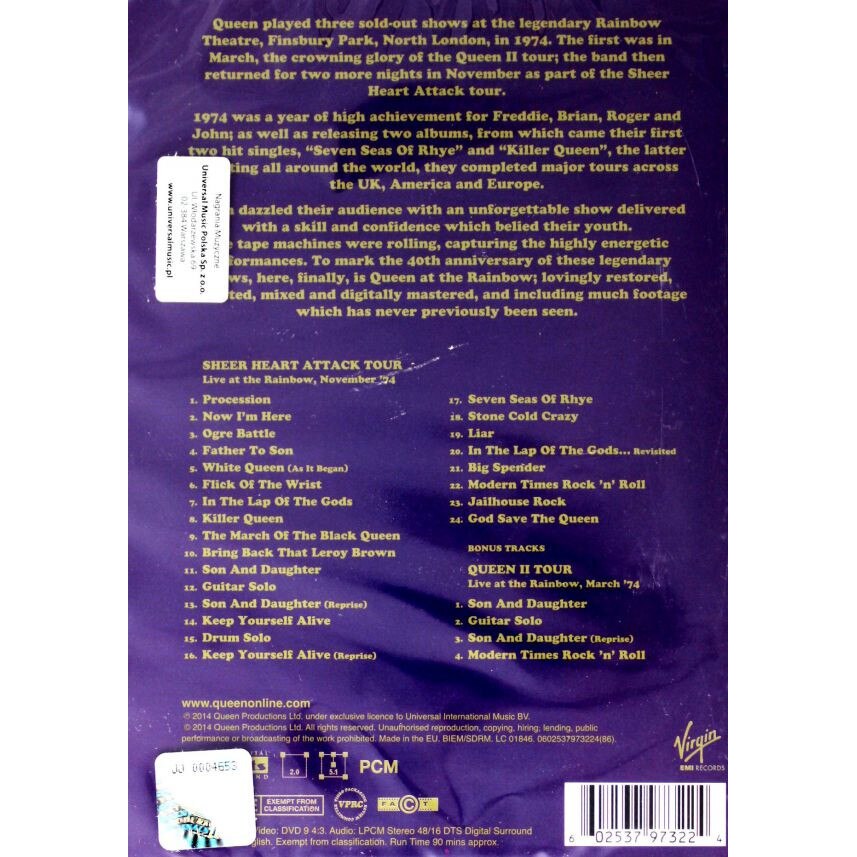 Queen: Live At The Rainbow (PL) [DVD] - eMAG.bg