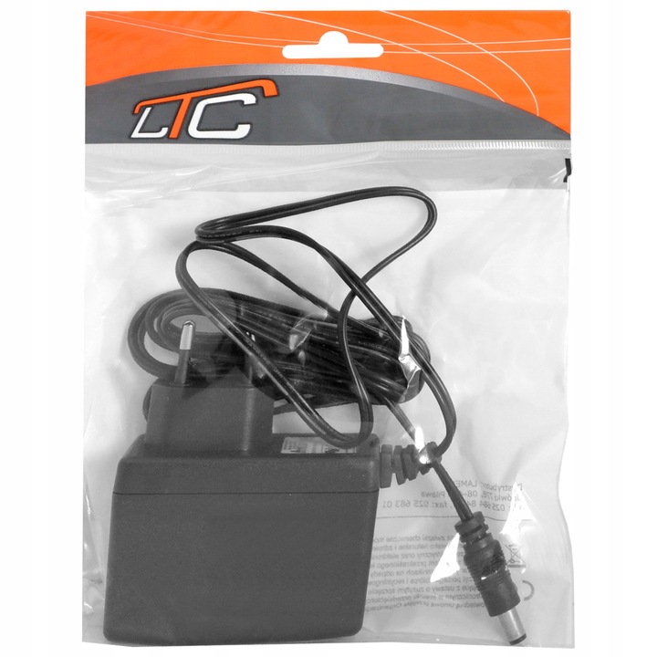 Захранване за LED ленти, LTC, 12V/2.5A 30W, DC щепсел, Черен