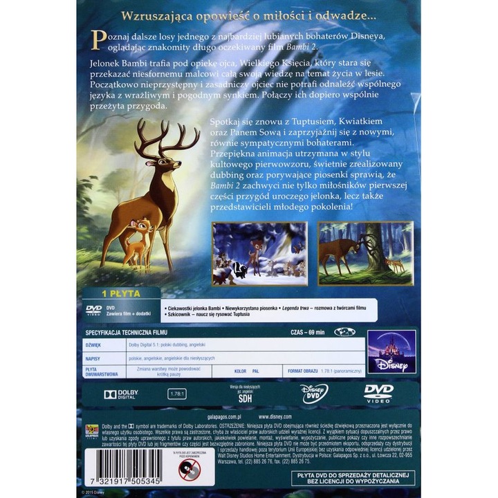 Bambi 2: Bambi és az erdő hercege [DVD]