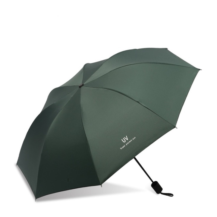 Teleszkópos esernyő, Automata, Vízálló, UV védelem, 98 cm, Zöld