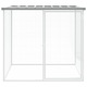 Cotet pui vidaXL, cu acoperis gri deschis 103x98x90 cm otel galvanizat, 9.45 kg