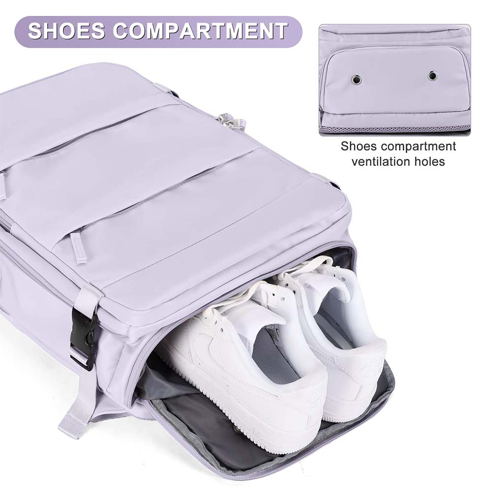 Rucsac pentru laptop, Dollcini, Impermeabil, 15,6 inchi, Mov