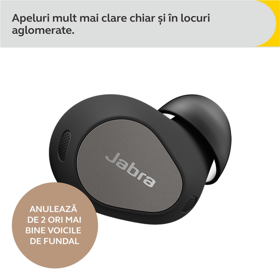 Casti audio in-ear Jabra Elite 10, True Wireless, Hybrid ANC, ENC
