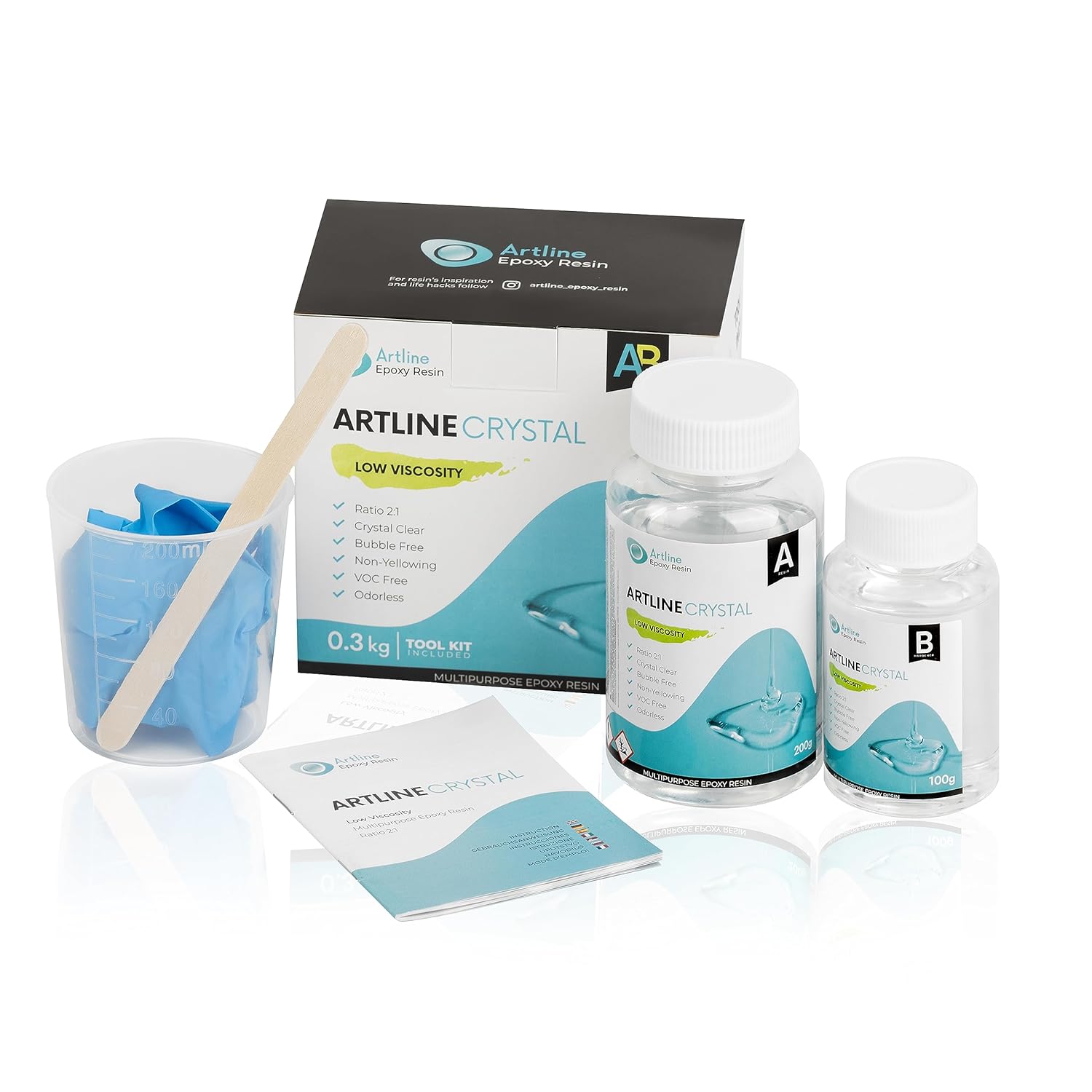 Kit De Rasini Epoxidice Pentru Lemn, Artline Epoxy Resin, 300 G - EMAG.ro